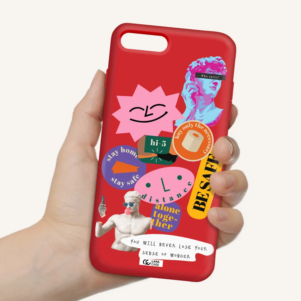 Be Safe Apple iPhone 8 plus Silicone Imperial Red Case