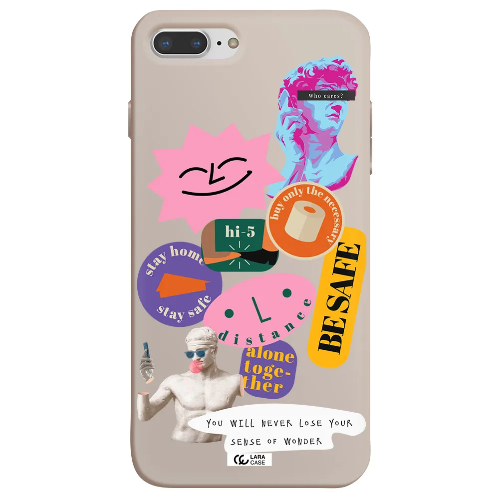 Be Safe Apple iPhone 8 plus Silicone Stone Case