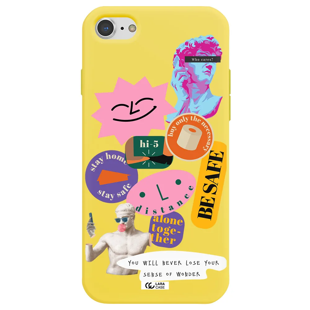 Be Safe Apple iPhone 8 Silicone canary yellow Case