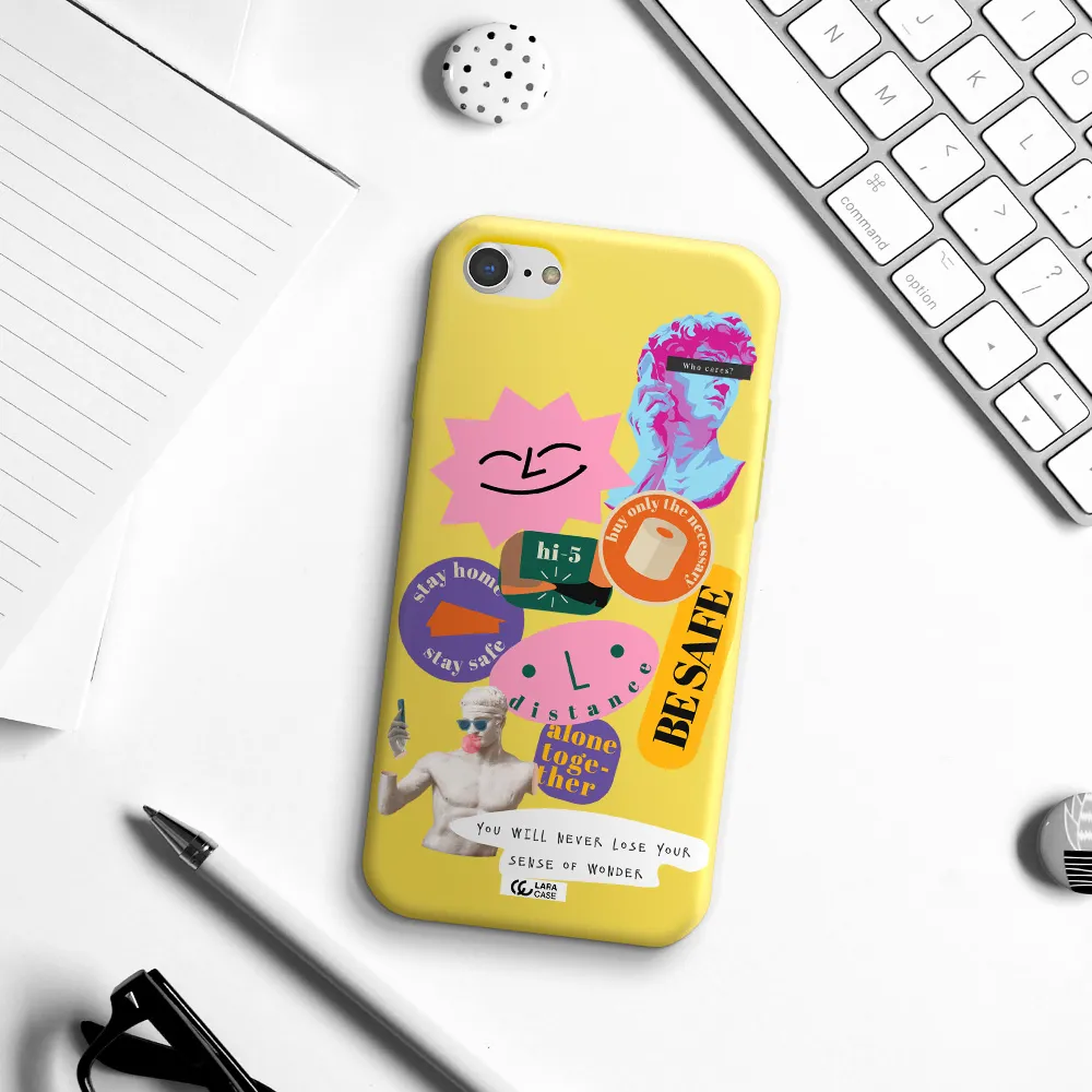 Be Safe Apple iPhone 8 Silicone canary yellow Case