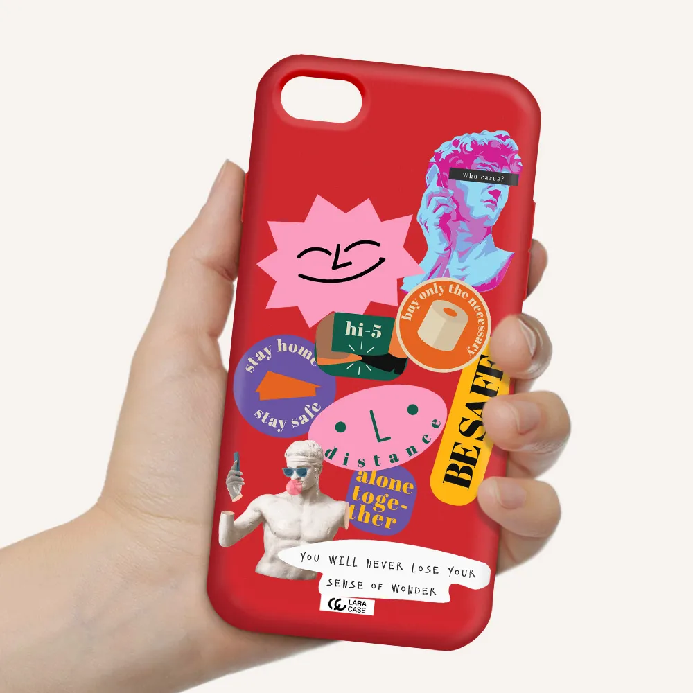 Be Safe Apple iPhone 8 Silicone Imperial Red Case