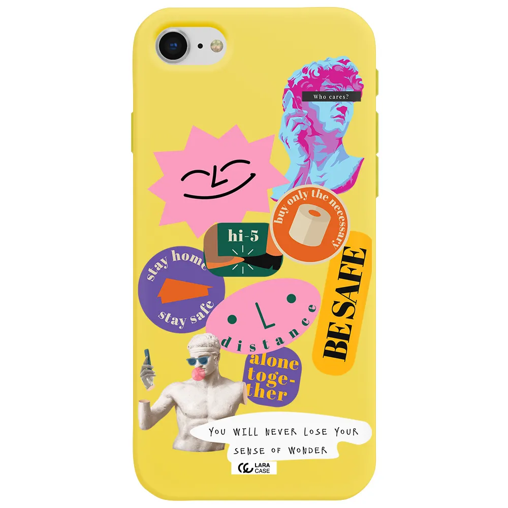 Be Safe Apple iPhone se 2020 Silicone canary yellow Case