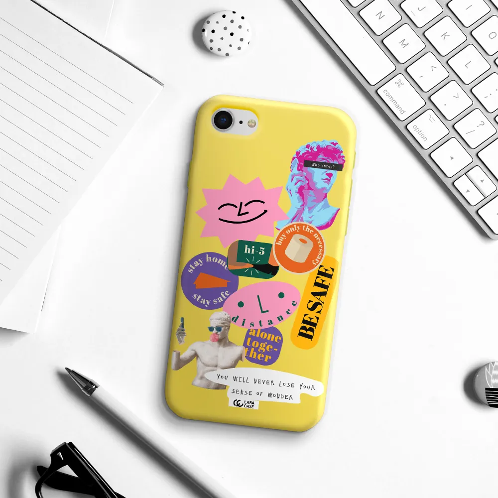 Be Safe Apple iPhone se 2020 Silicone canary yellow Case