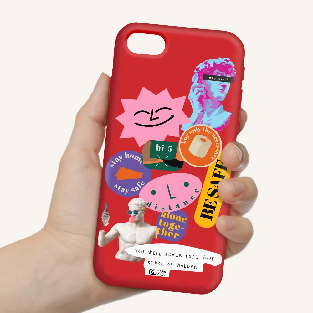 Be Safe Apple iPhone se 2020 Silicone Imperial Red Case