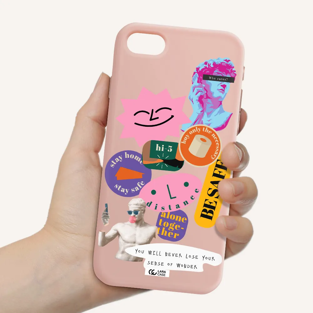 Be Safe Apple iPhone se 2020 Silicone pastel pink Case