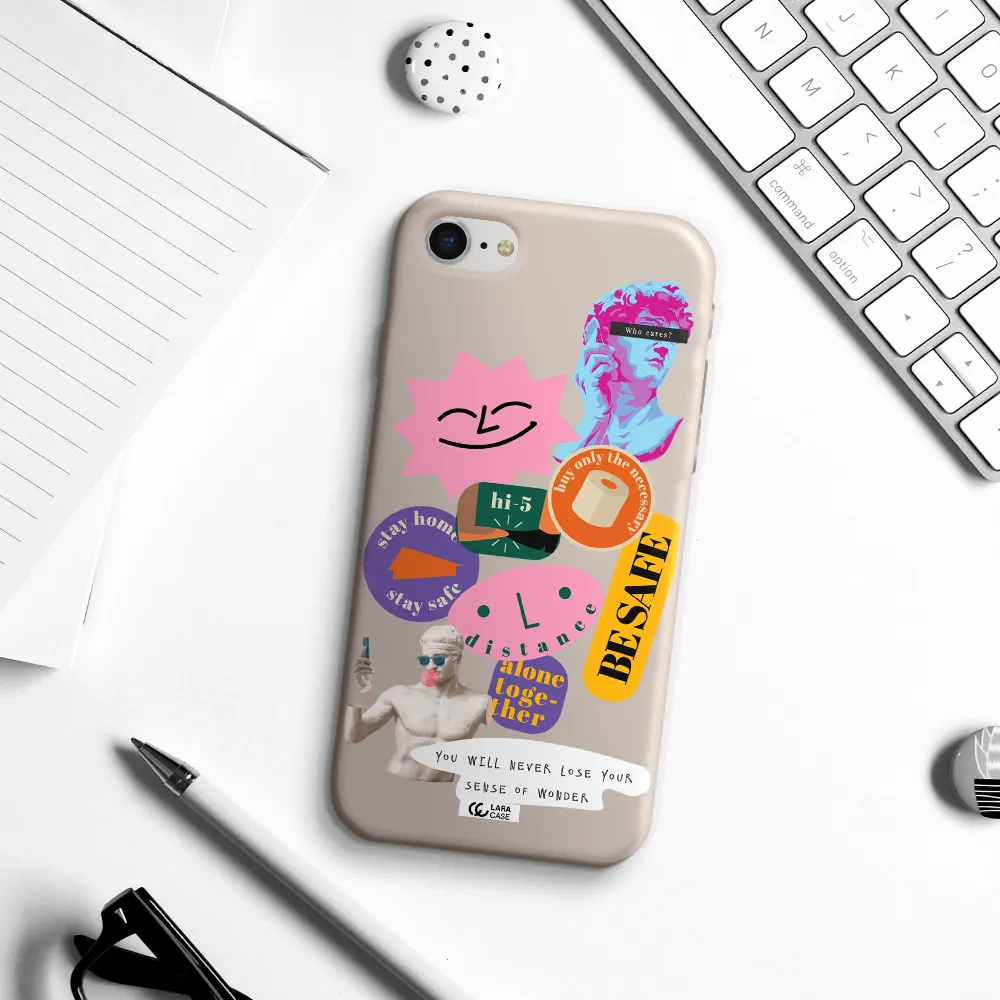 Be Safe Apple iPhone se 2020 Silicone Stone Case