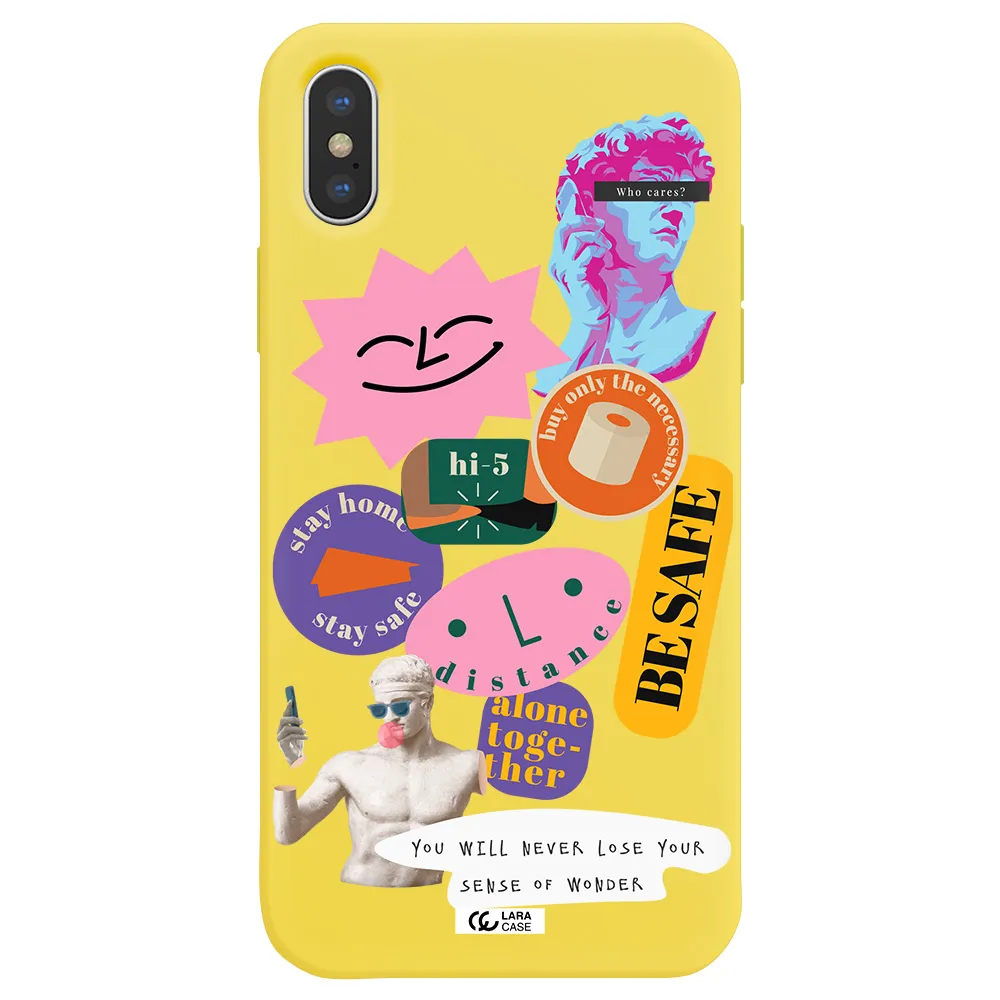 Be Safe Apple iPhone X Silicone canary yellow Case