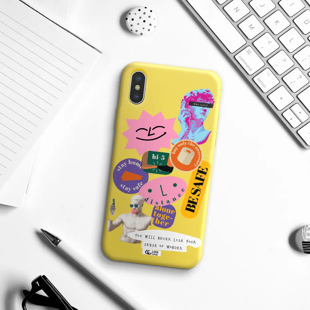 Be Safe Apple iPhone X Silicone canary yellow Case