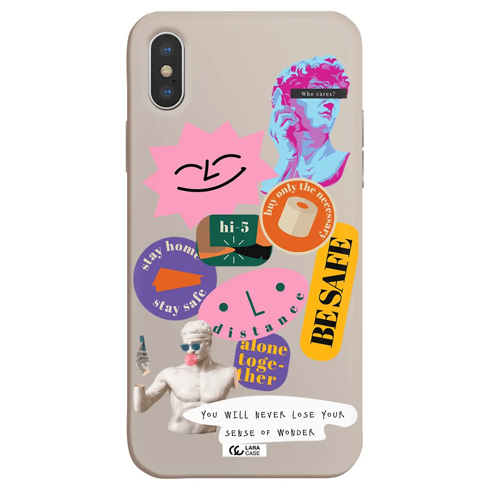 Be Safe Apple iPhone X Silicone Stone Case