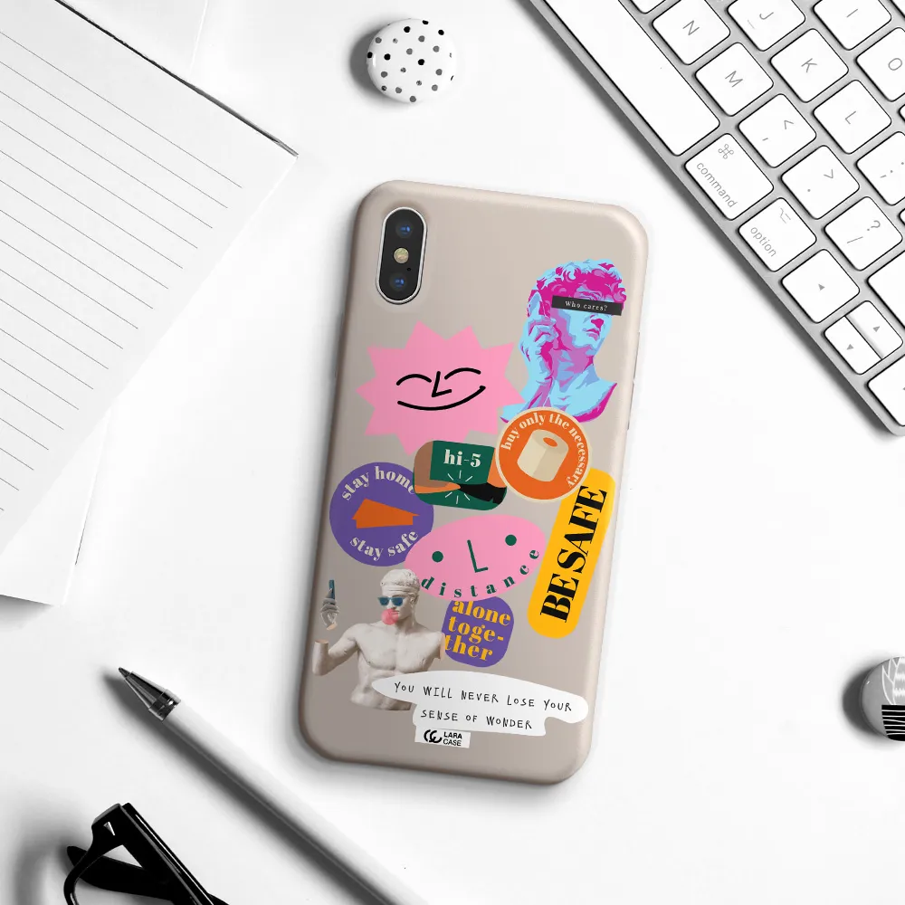 Be Safe Apple iPhone X Silicone Stone Case