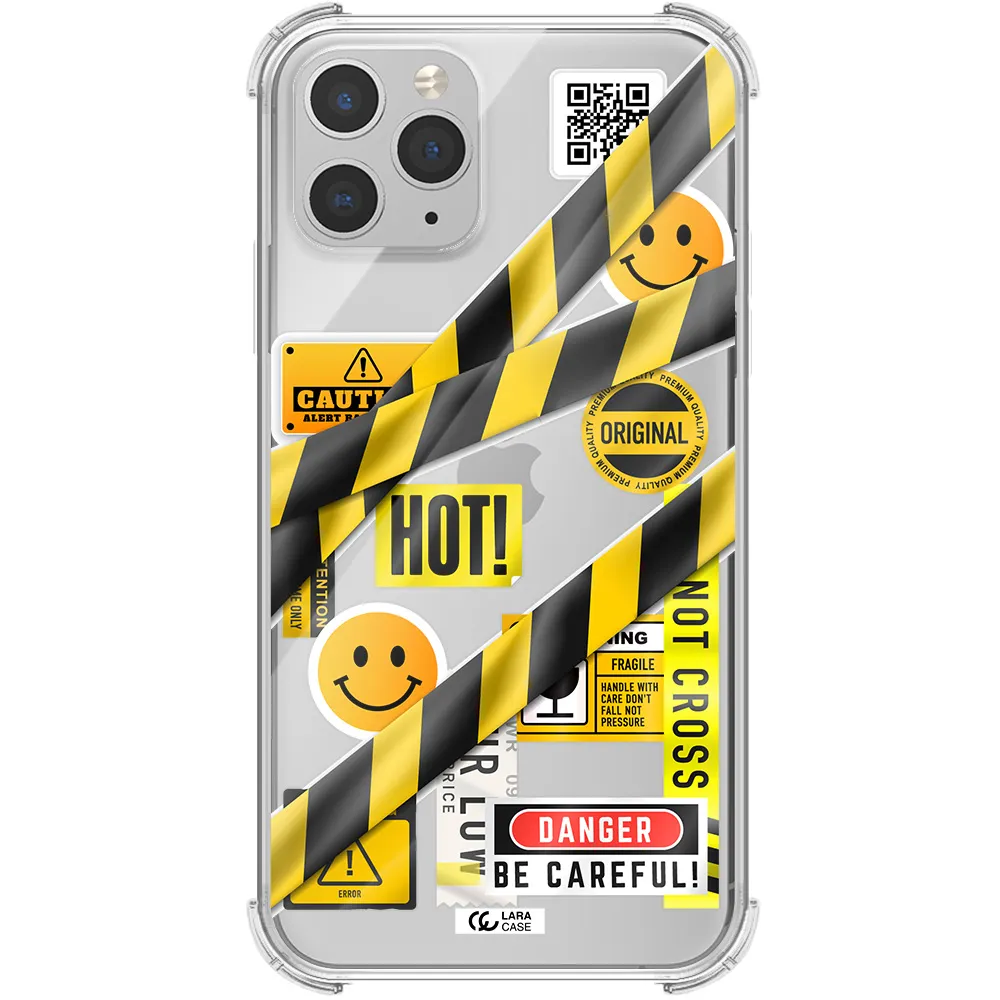 Be Careful Apple iPhone 11 pro Clear PC Case