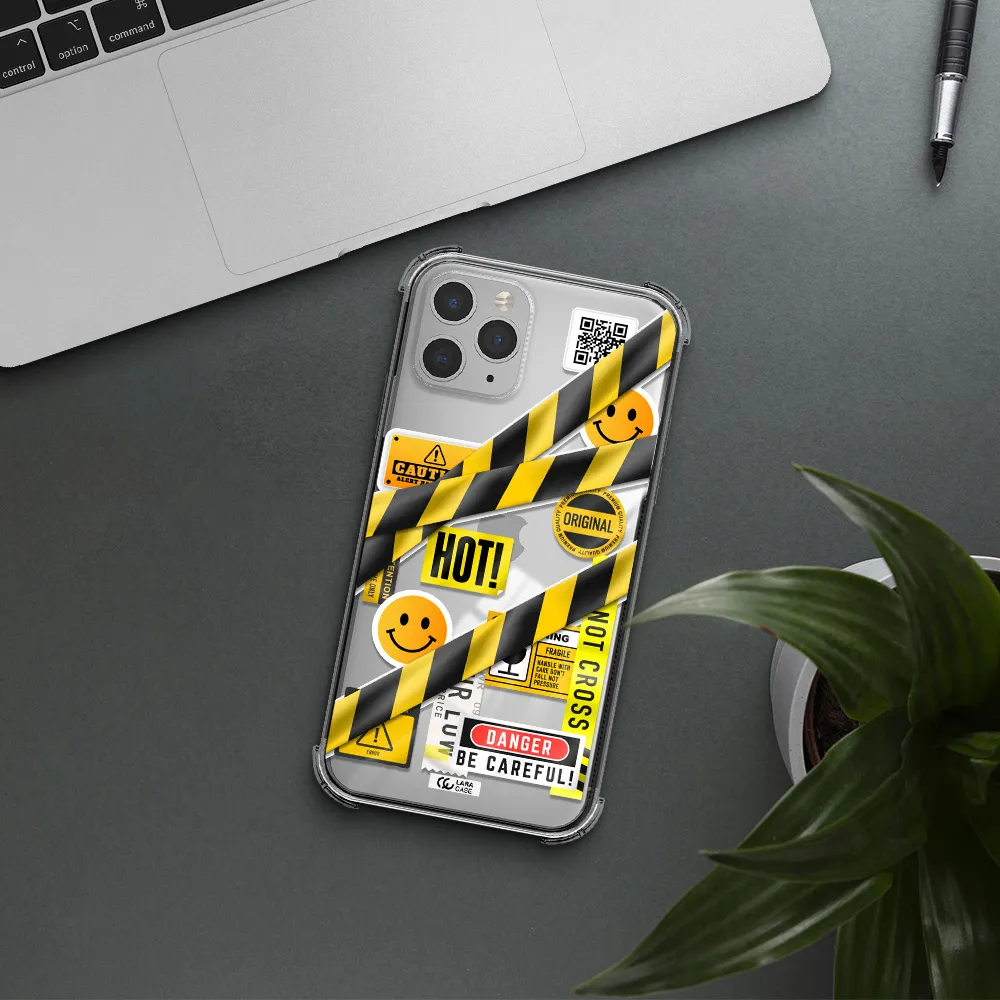 Be Careful Apple iPhone 11 pro Clear PC Case
