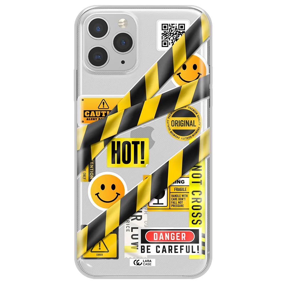 Be Careful Apple iPhone 11 pro Clear TPU Case