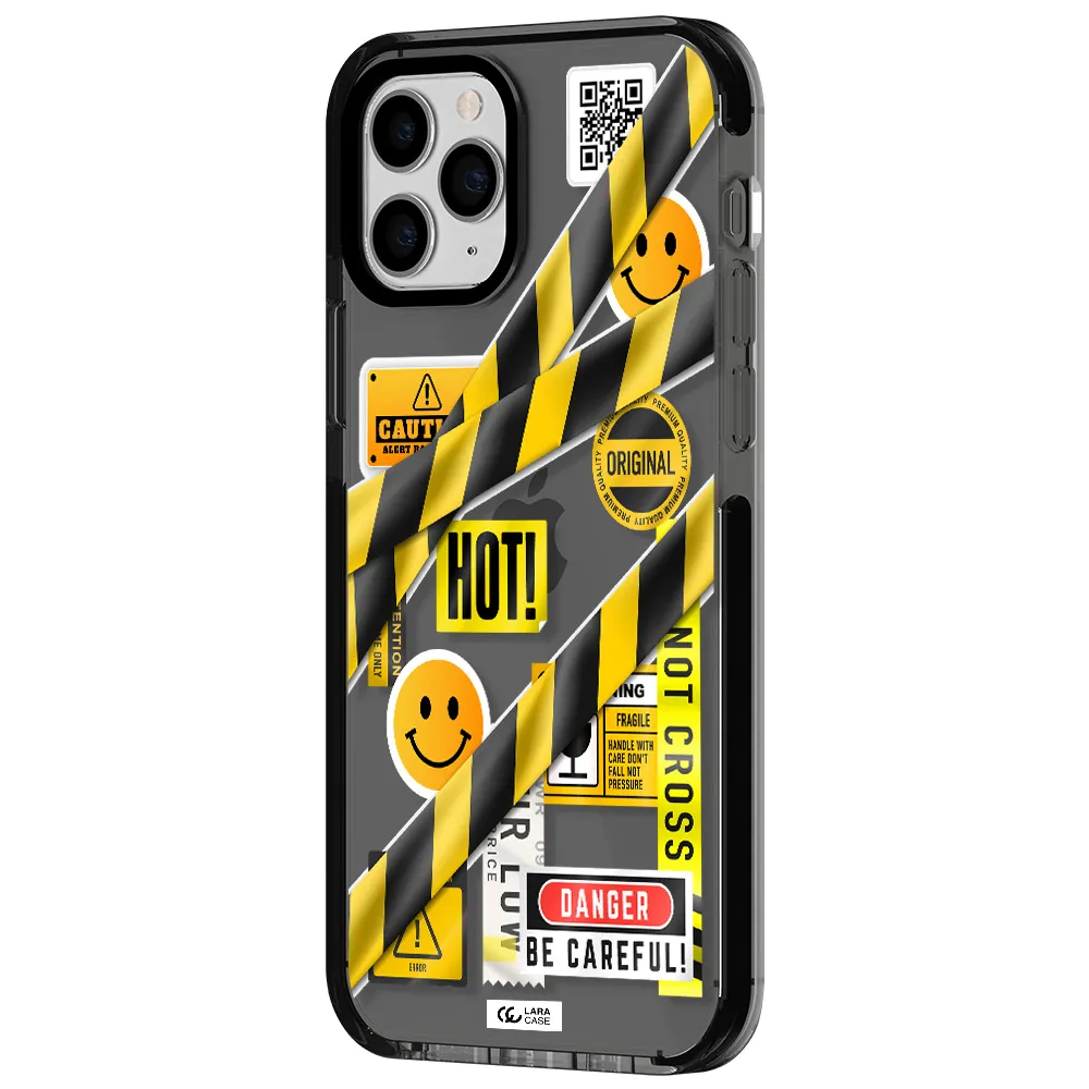 Be Careful Apple iPhone 11 pro max impact Smoke Black Case