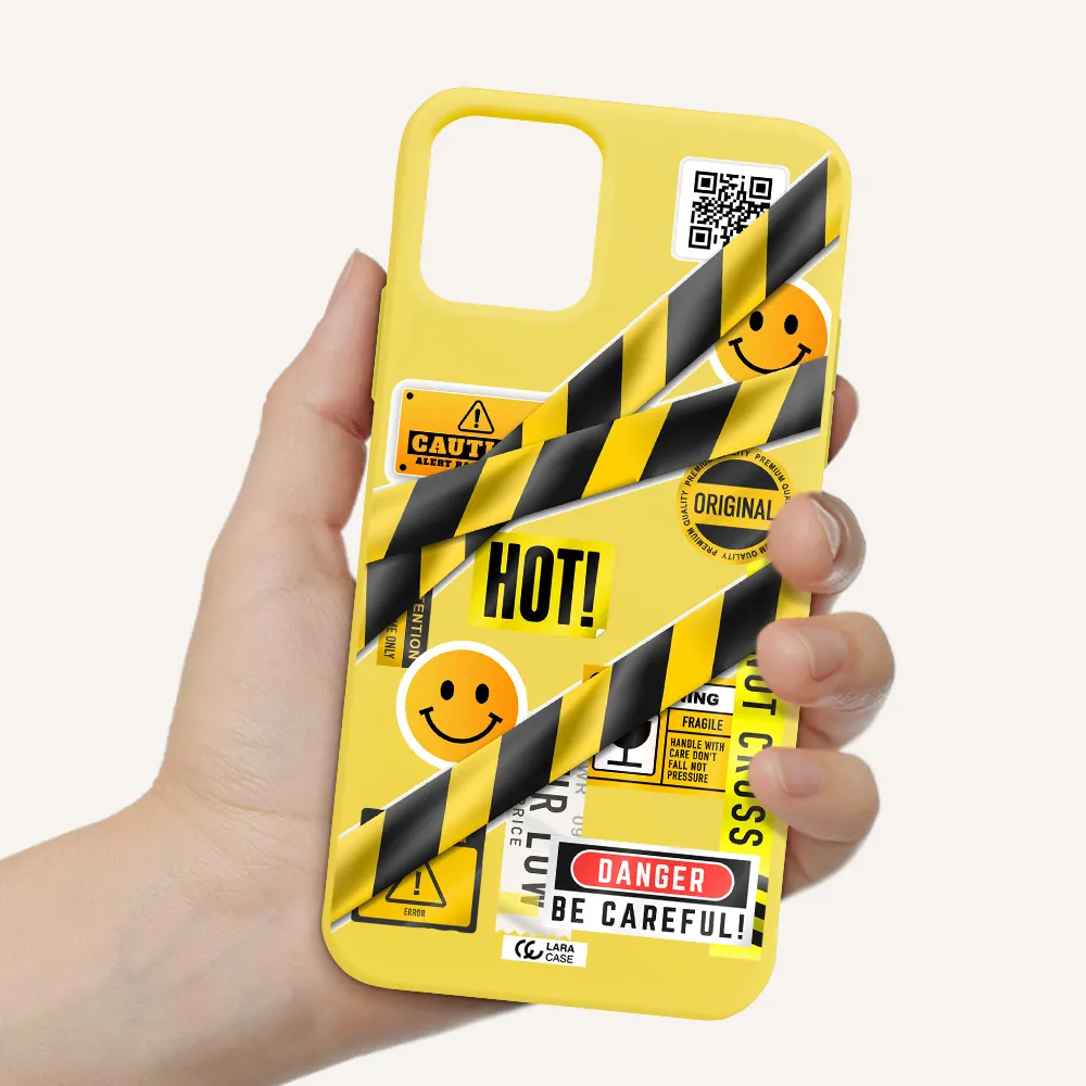 Be Careful Apple iPhone 11 pro max Silicone canary yellow Case