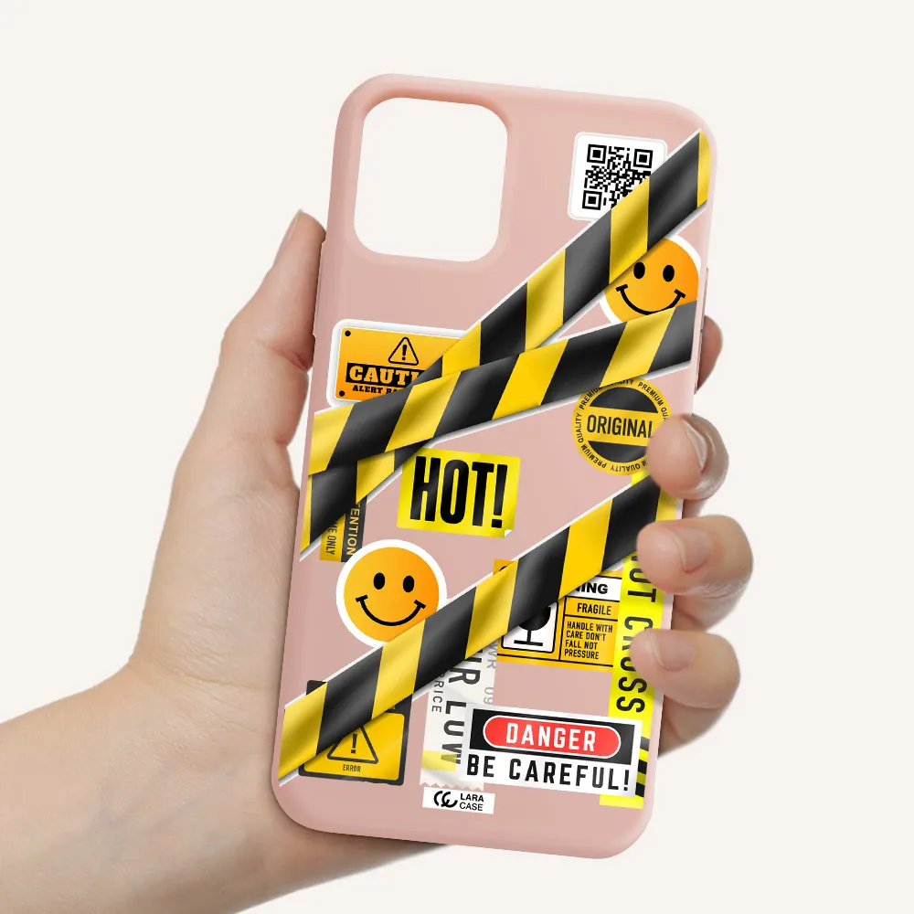 Be Careful Apple iPhone 11 pro Silicone pastel pink Case