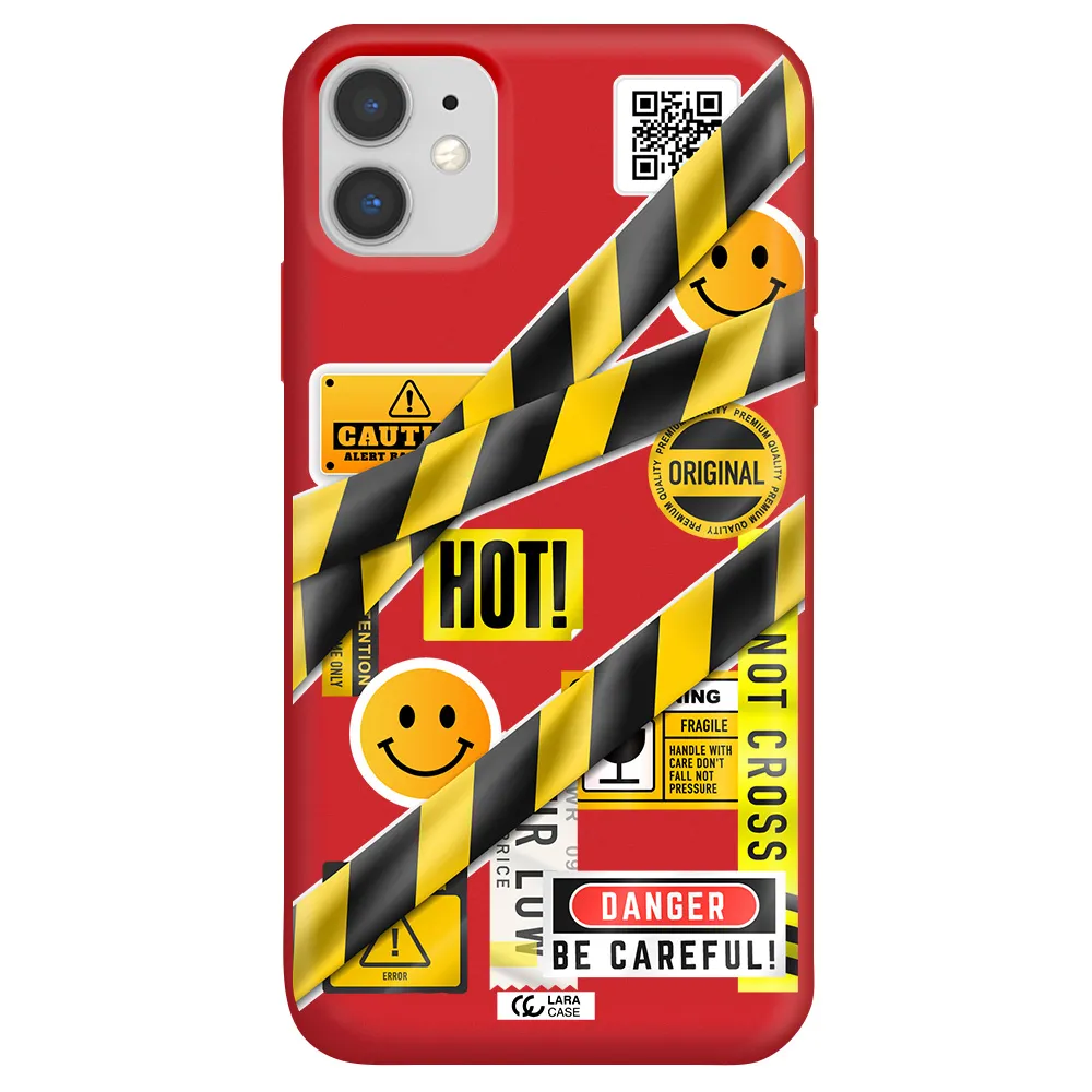 Be Careful Apple iPhone 11 Silicone Imperial Red Case