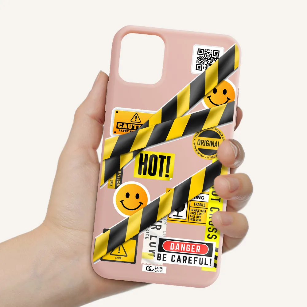 Be Careful Apple iPhone 11 Silicone pastel pink Case