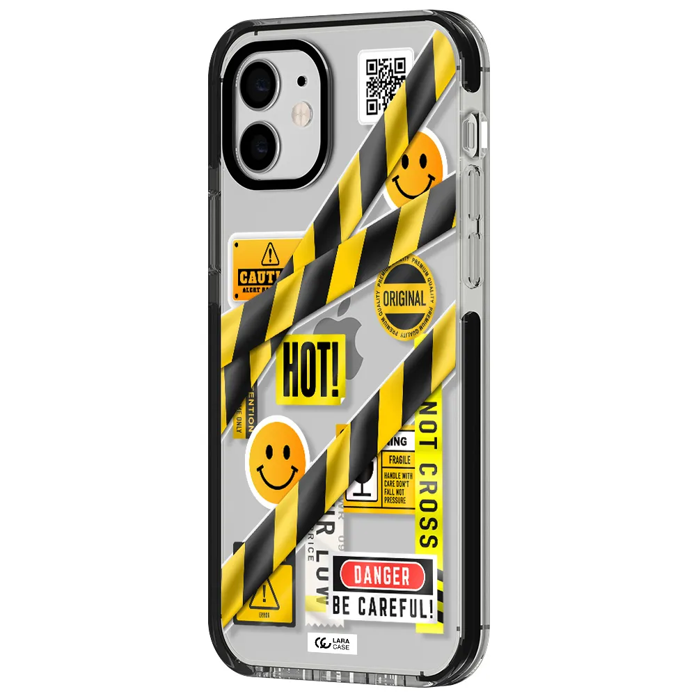 Be Careful Apple iPhone 12 impact black border Case