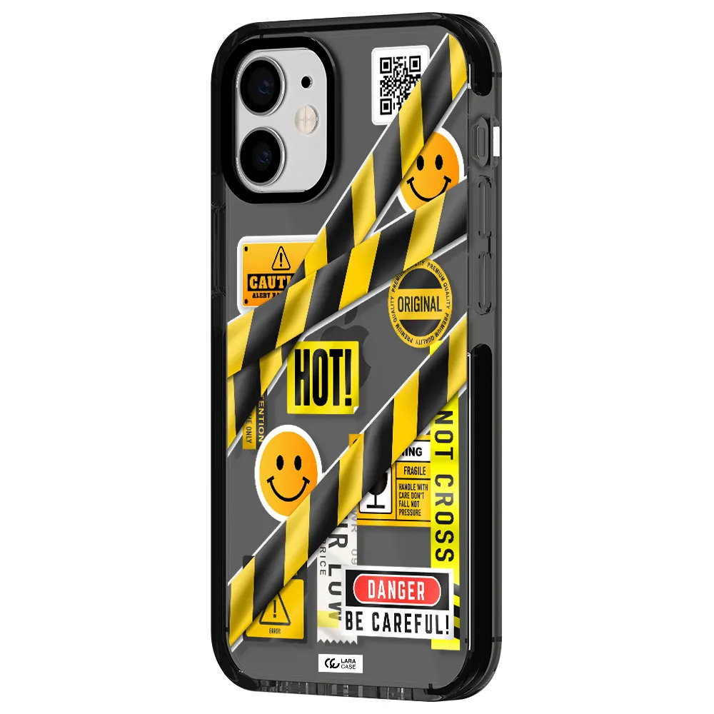 Be Careful Apple iPhone 12 mini impact Smoke Black Case