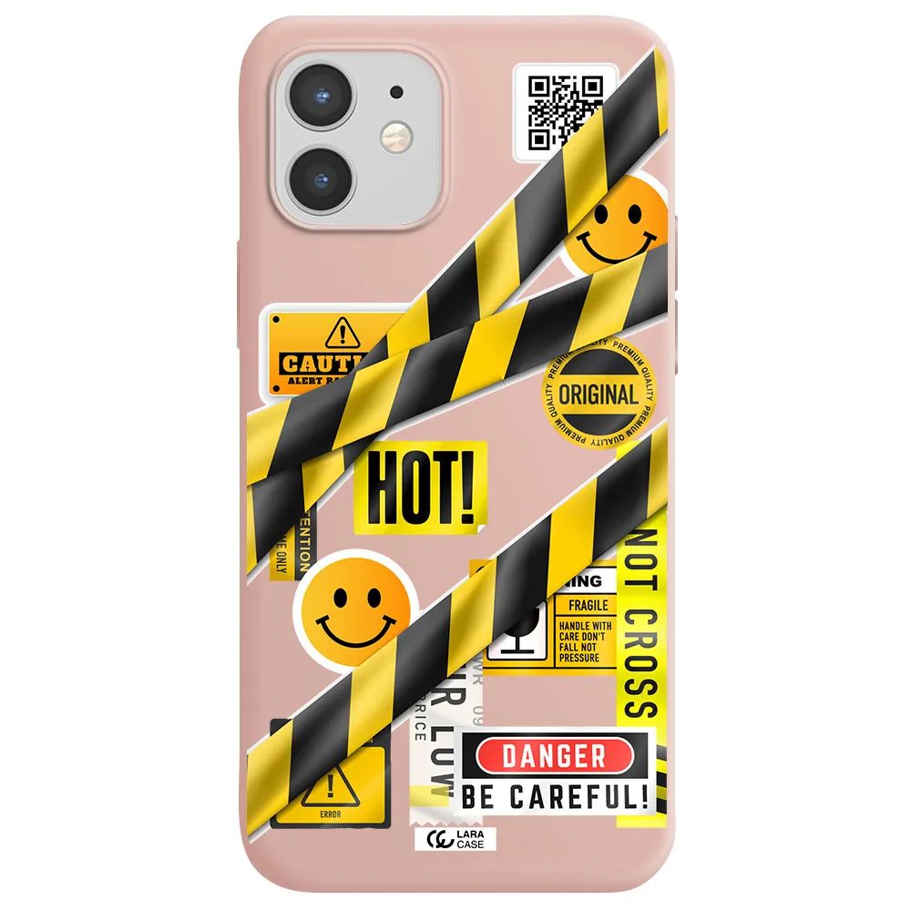 Be Careful Apple iPhone 12 mini Silicone pastel pink Case