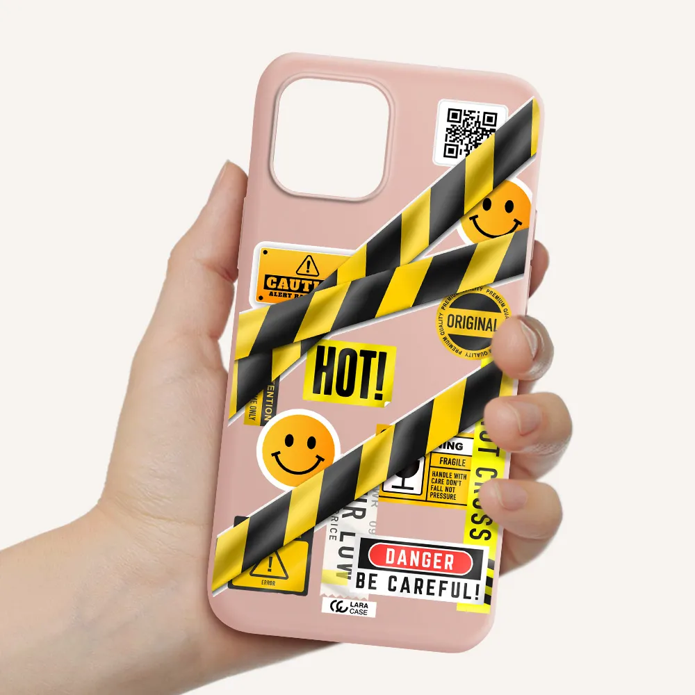 Be Careful Apple iPhone 12 mini Silicone pastel pink Case