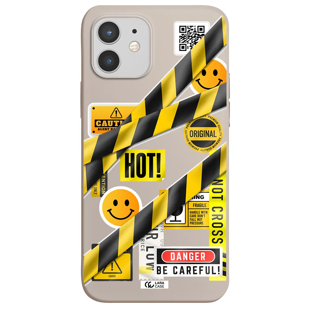 Be Careful Apple iPhone 12 mini Silicone Stone Case