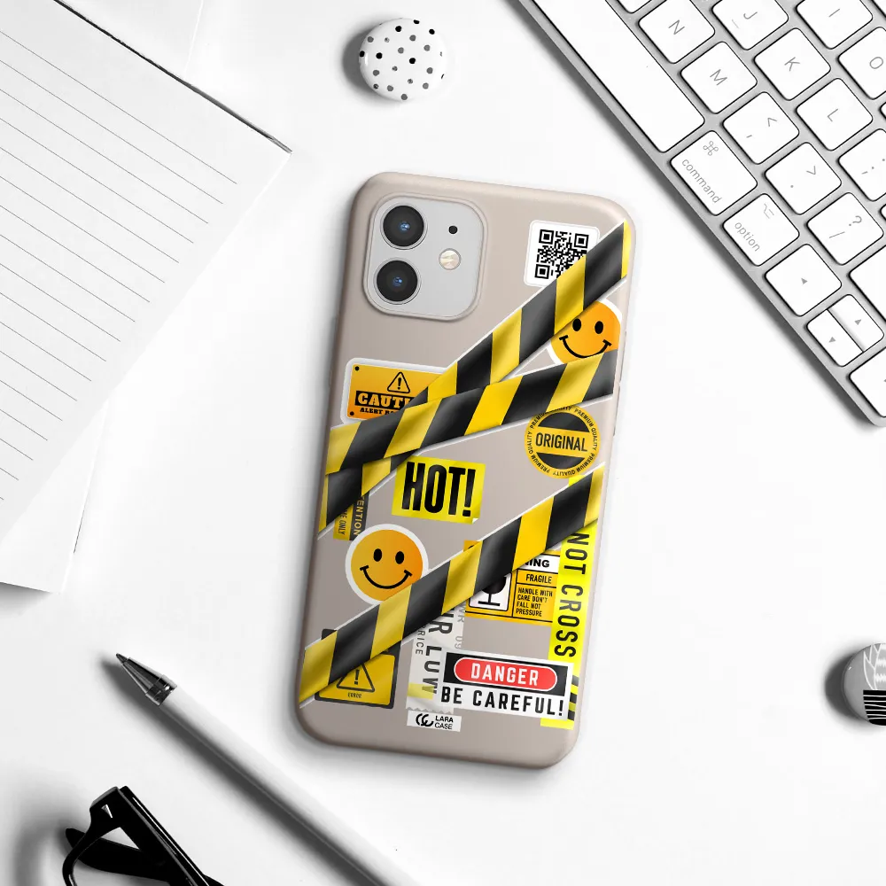 Be Careful Apple iPhone 12 mini Silicone Stone Case