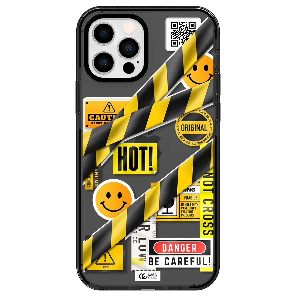 Be Careful Apple iPhone 12 pro impact Smoke Black Case