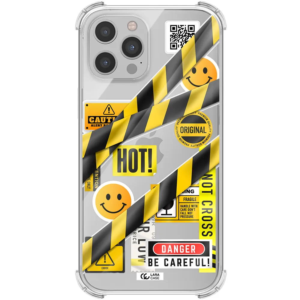 Be Careful Apple iPhone 12 pro max Clear PC Case