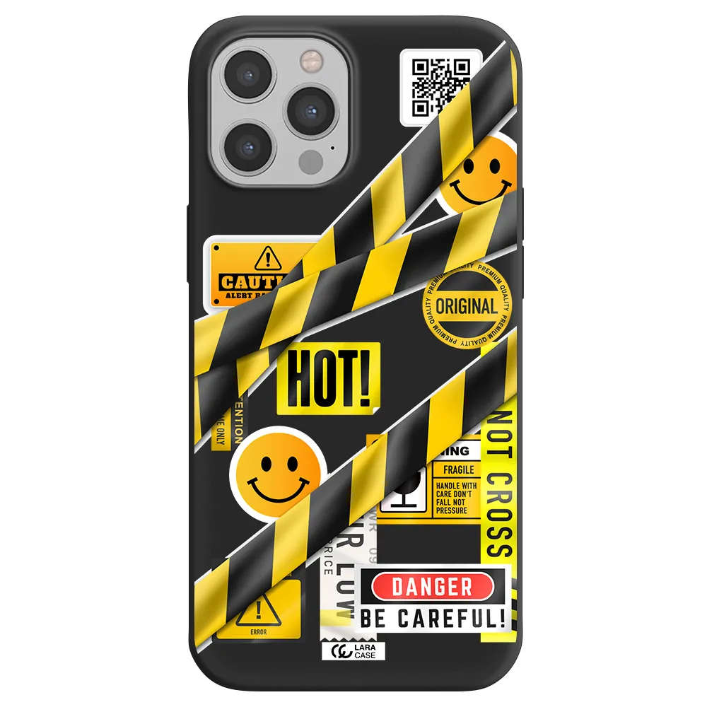 Be Careful Apple iPhone 12 pro max Silicone black Case