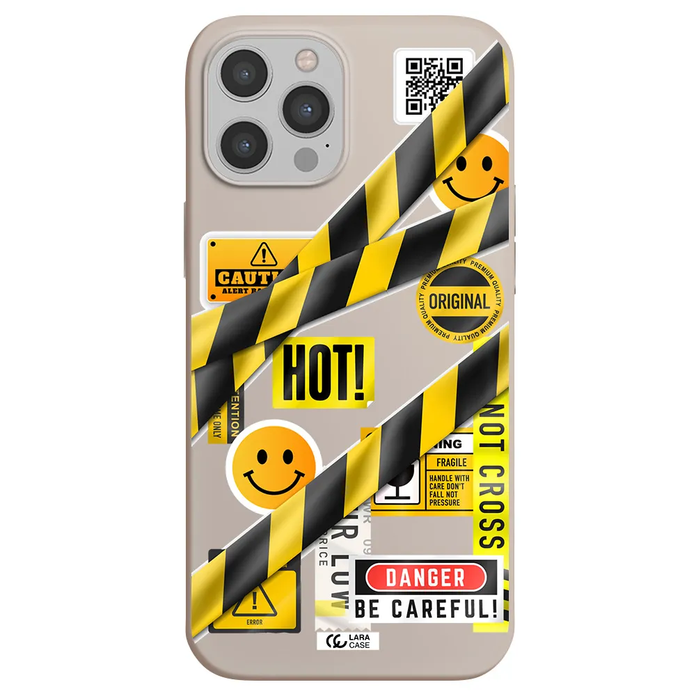 Be Careful Apple iPhone 12 pro max Silicone Stone Case