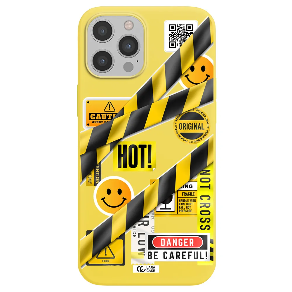 Be Careful Apple iPhone 12 pro Silicone canary yellow Case