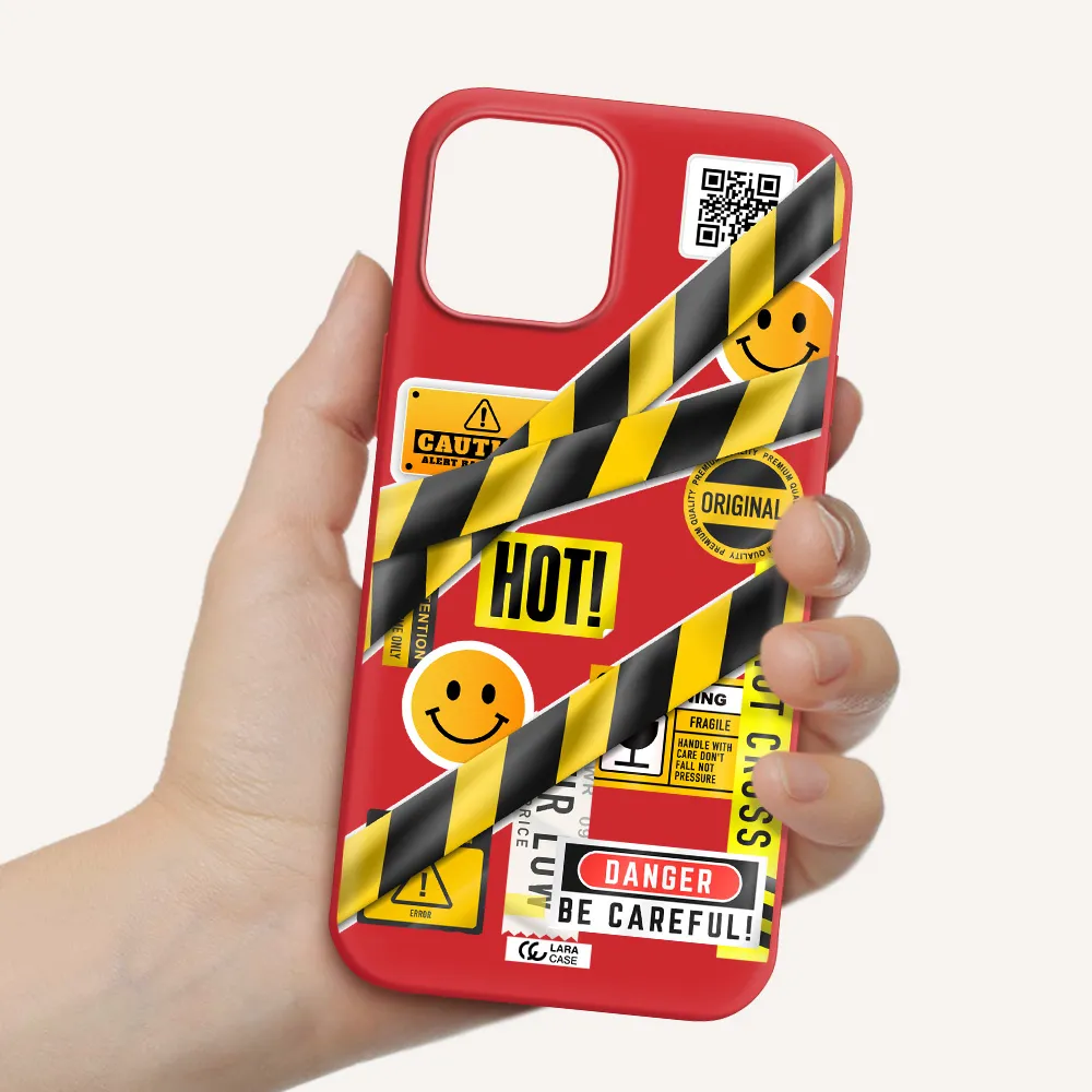 Be Careful Apple iPhone 12 pro Silicone Imperial Red Case