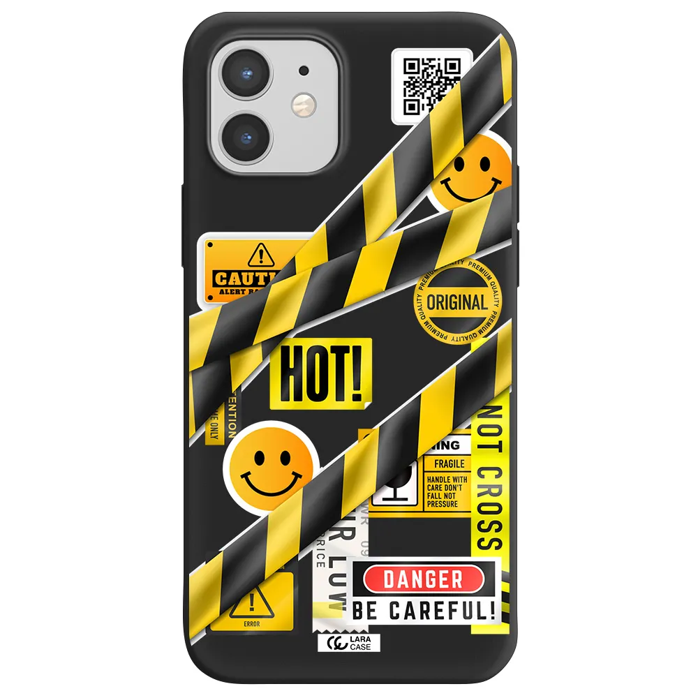 Be Careful Apple iPhone 12 Silicone black Case