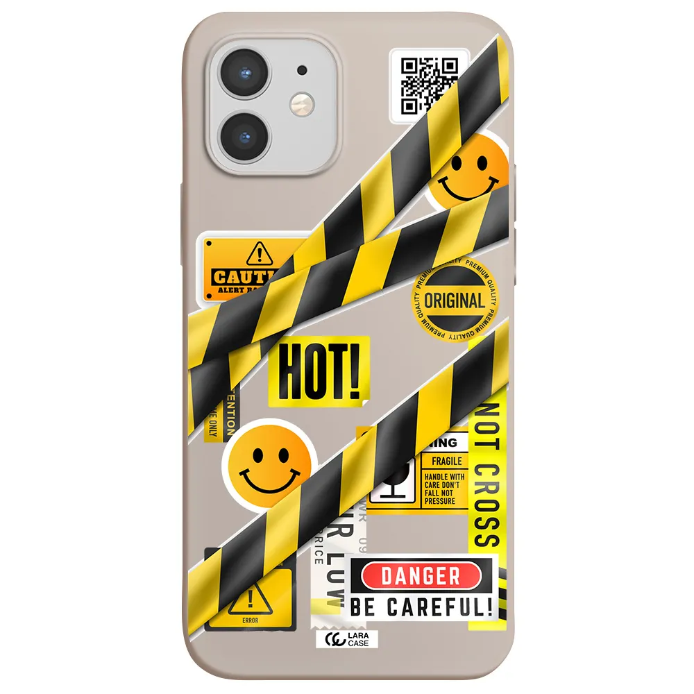 Be Careful Apple iPhone 12 Silicone Stone Case