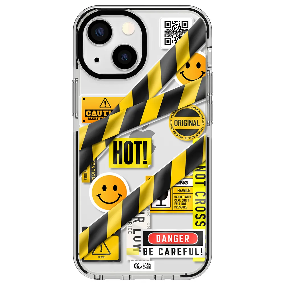 Be Careful Apple iPhone 13 mini impact black border Case