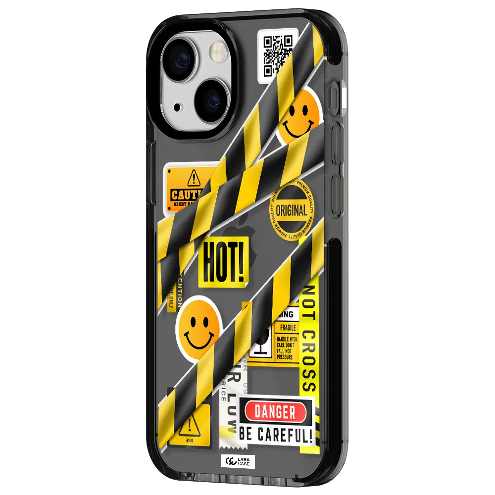 Be Careful Apple iPhone 13 mini impact Smoke Black Case