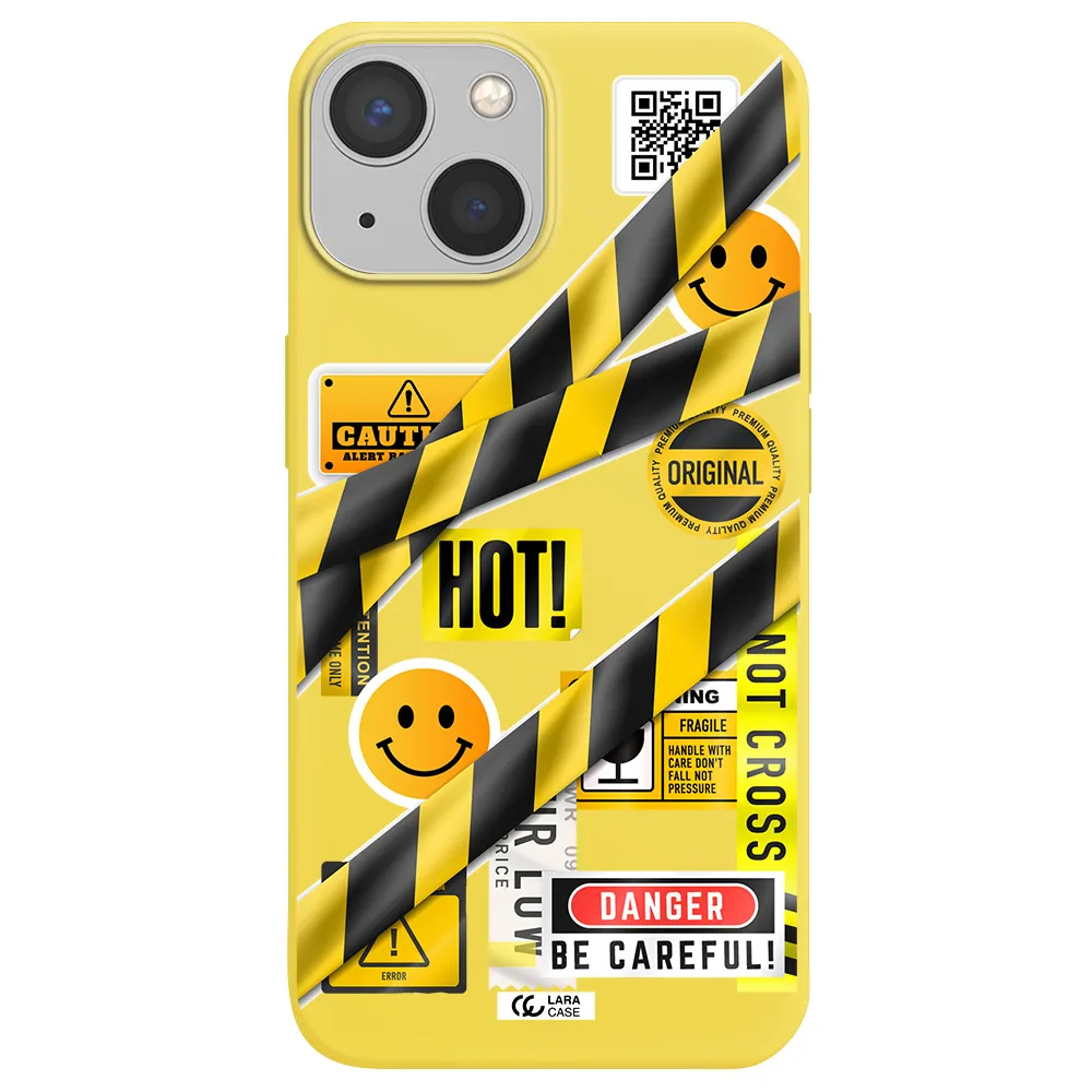 Be Careful Apple iPhone 13 mini Silicone canary yellow Case