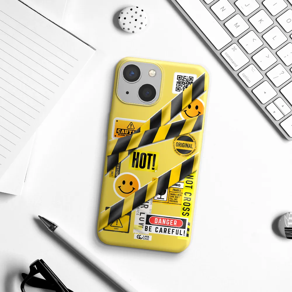 Be Careful Apple iPhone 13 mini Silicone canary yellow Case