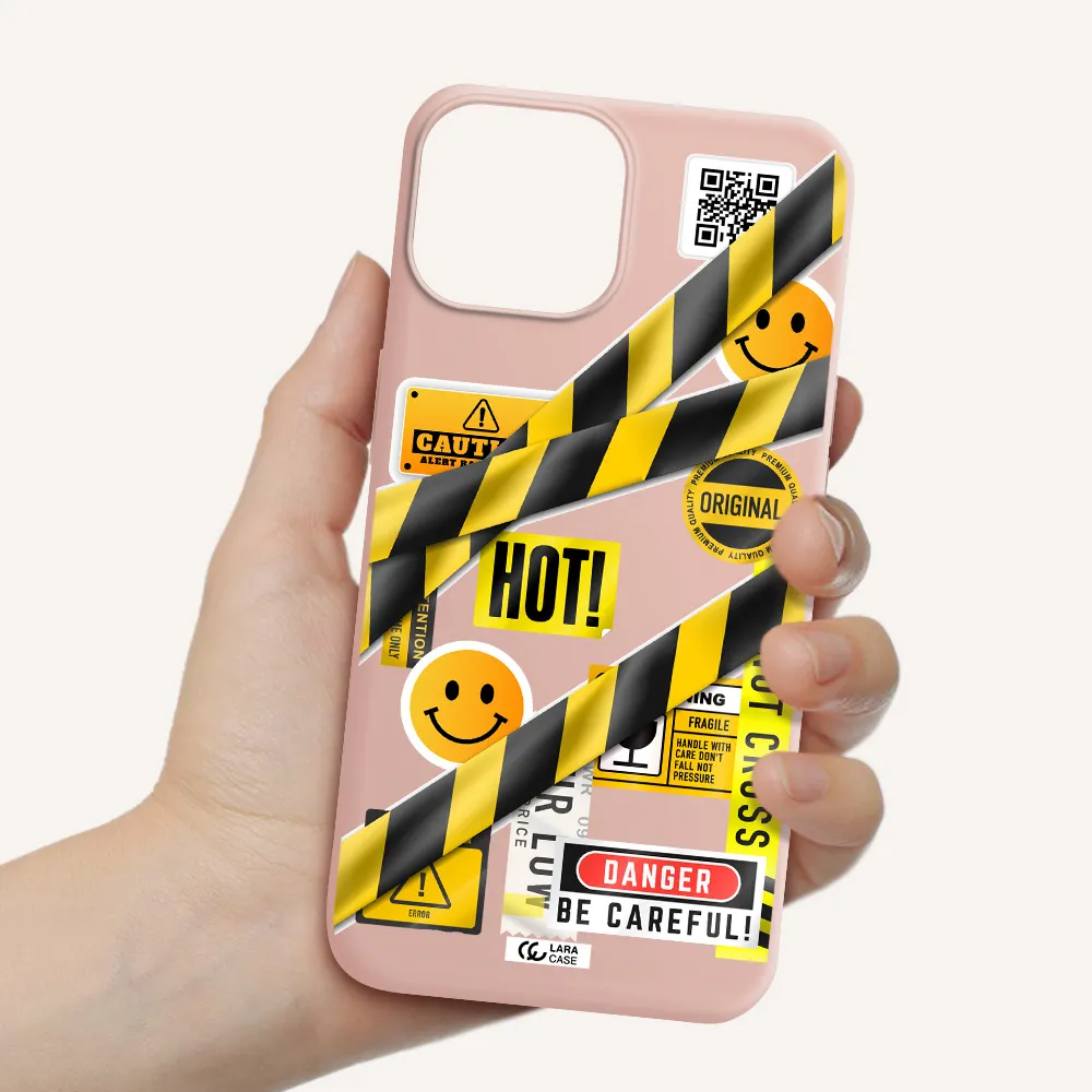 Be Careful Apple iPhone 13 mini Silicone pastel pink Case