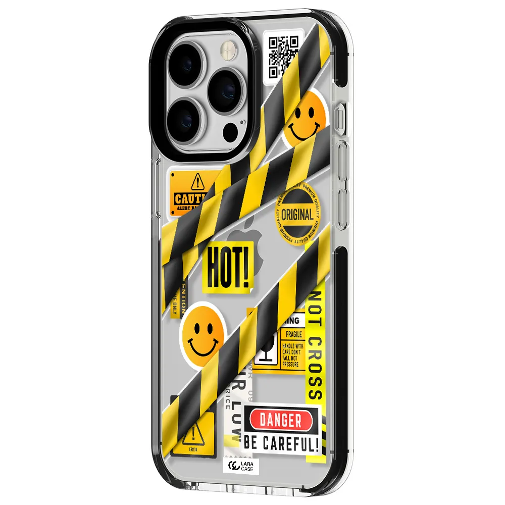 Be Careful Apple iPhone 13 Pro impact black border Case