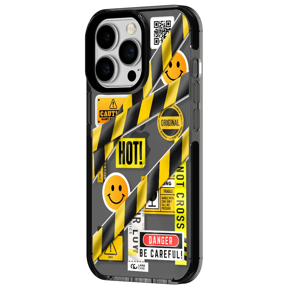 Be Careful Apple iPhone 13 Pro impact Smoke Black Case