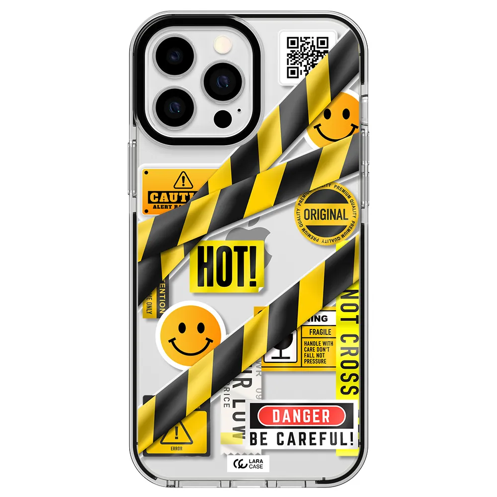 Be Careful Apple iPhone 13 Pro Max impact black border Case