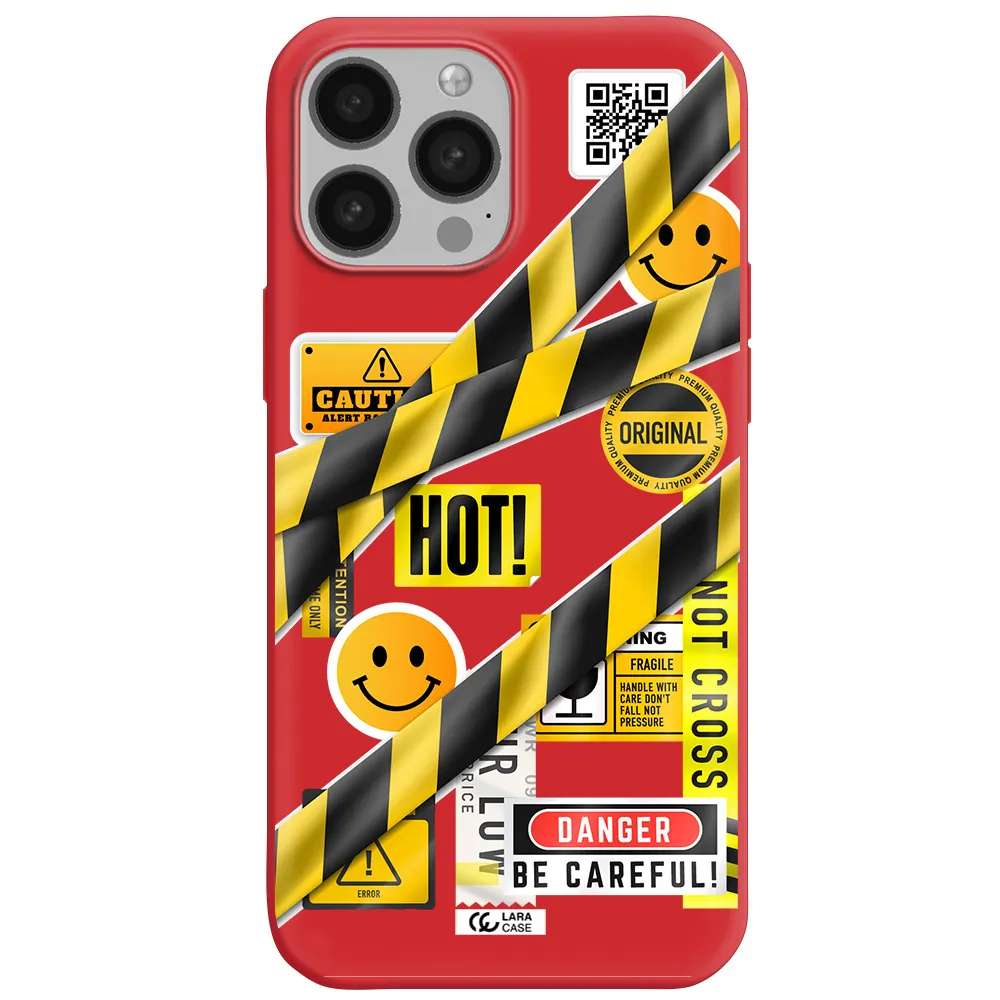 Be Careful Apple iPhone 13 Pro Silicone Imperial Red Case