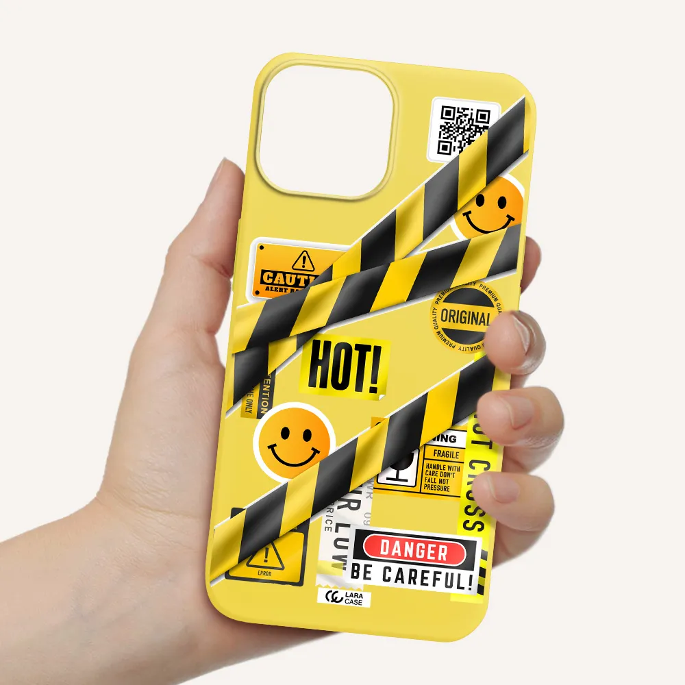 Be Careful Apple iPhone 13 Silicone canary yellow Case