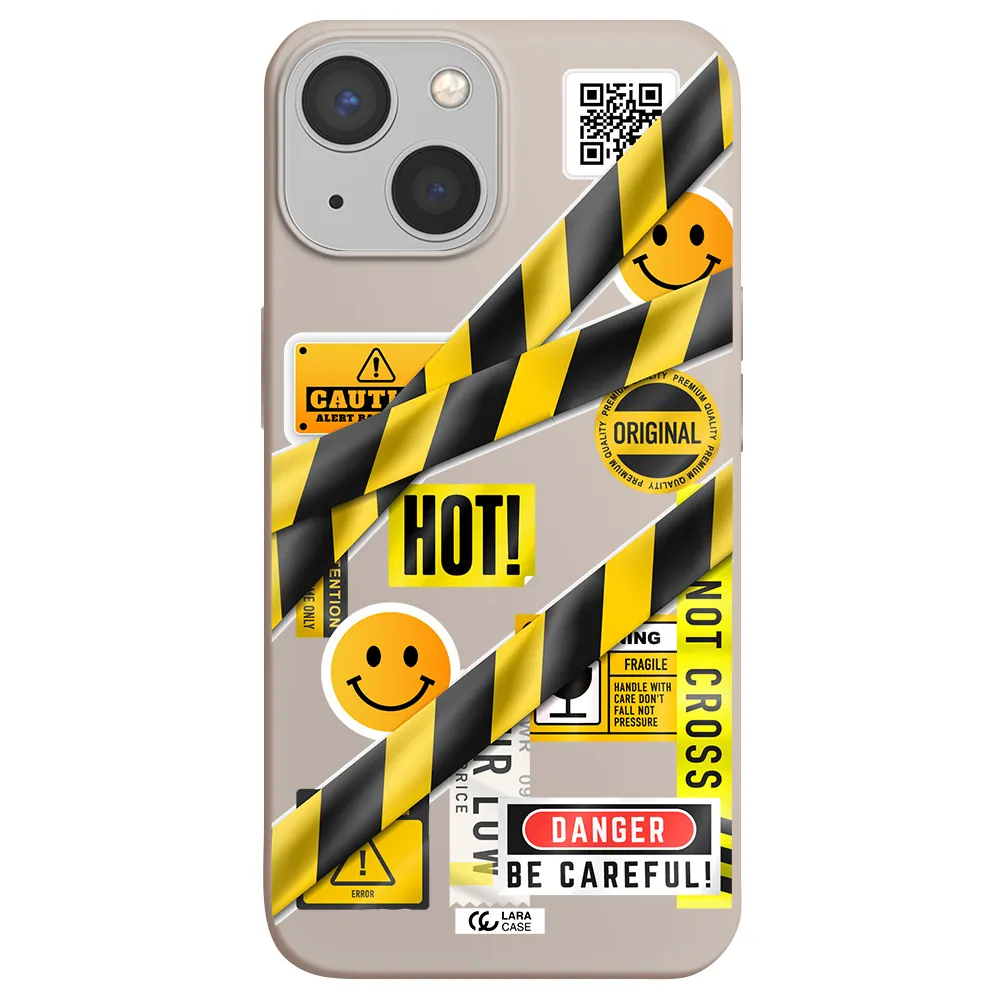 Be Careful Apple iPhone 13 Silicone Stone Case