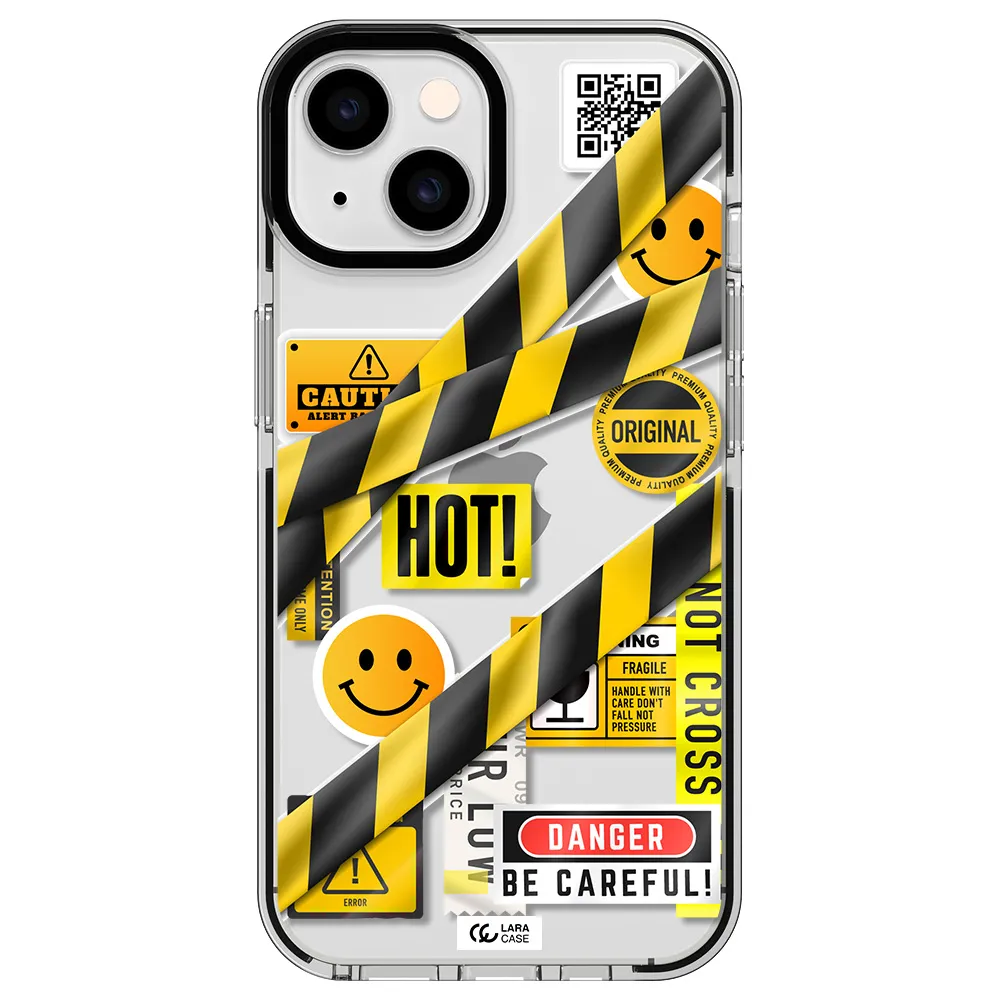 Be Careful Apple iPhone 14 impact black border Case