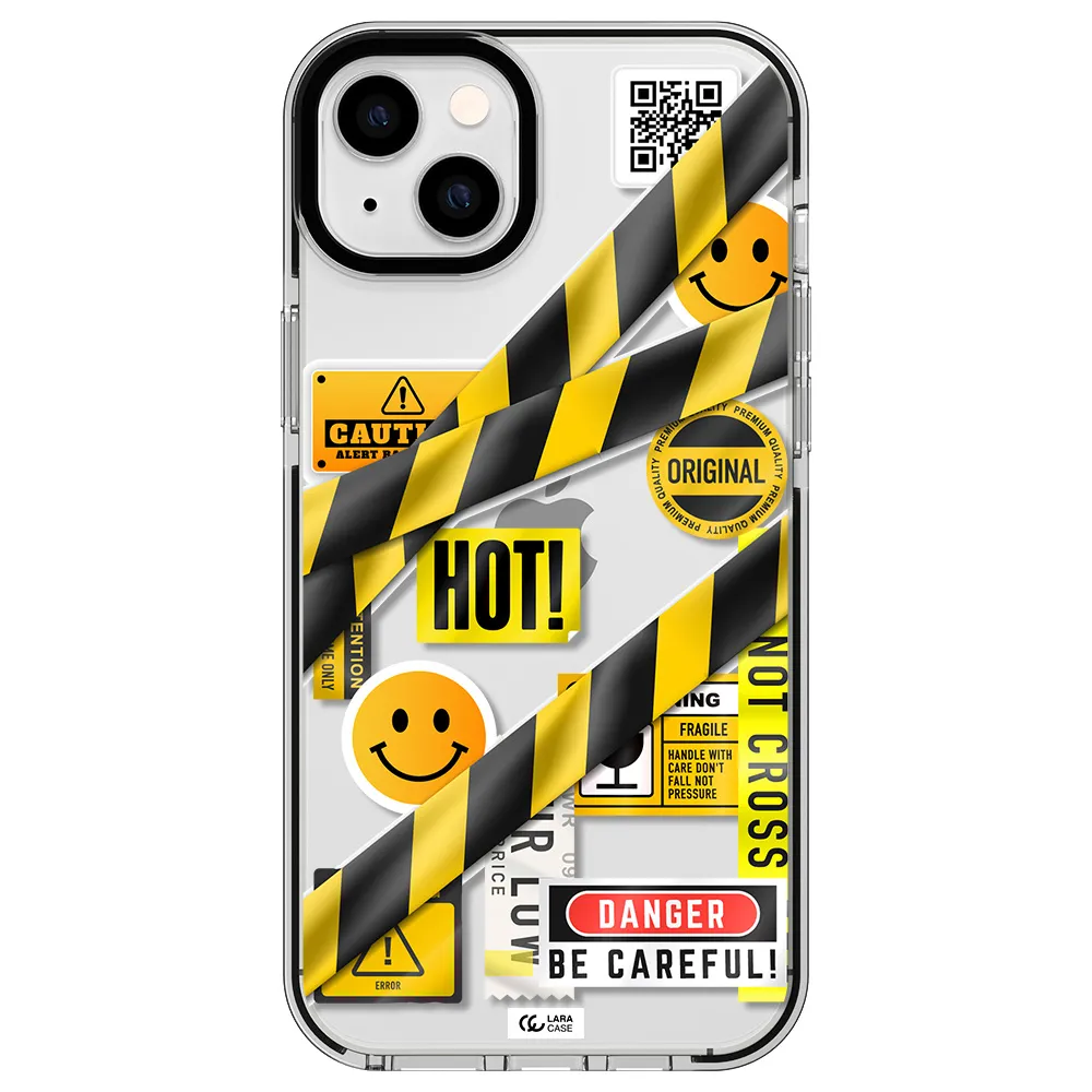 Be Careful Apple iPhone 14 plus impact black border Case