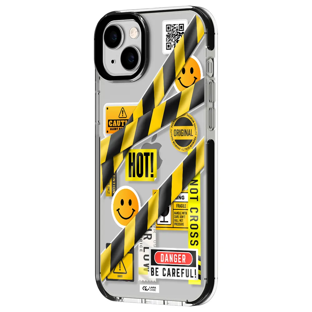 Be Careful Apple iPhone 14 plus impact black border Case